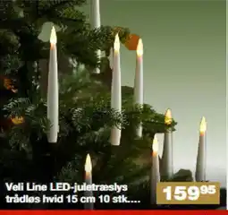 Bauhaus Veli Line LED-juletræslys trådløs hvid 15 cm tilbud