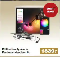 Bauhaus Philips Hue lyskæde Festavia udendørs 14. tilbud
