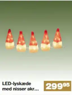 Bauhaus LED-lyskæde med nisser akr... tilbud