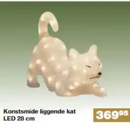 Bauhaus Konstsmide liggende kat LED 28 cm tilbud