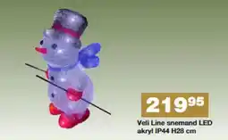 Bauhaus Veli Line snemand LED akryl IP44 H28 cm tilbud