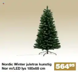 Bauhaus Nordic Winter juletræ kunstig Nor m/LED lys tilbud