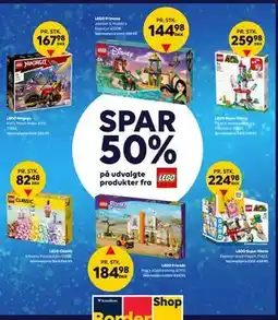 BorderShop SPAR 50% på udvalgte produkter fra LEGO tilbud
