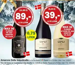 Købmandsgården Amarone Della Valpolicella, DKK 89 tilbud