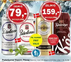 Paderborner Export, Pilsner, DKK 79