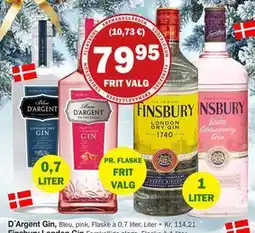 Købmandsgården D´Argent Gin, DKK 79.95 tilbud