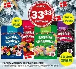 Købmandsgården Nordthy Vingummi eller Lakridskonfekt, DKK 33.33 tilbud