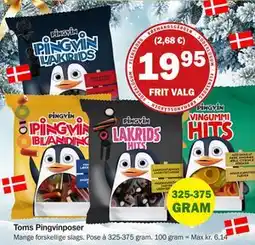 Købmandsgården Toms Pingvinposer, DKK 19.95 tilbud