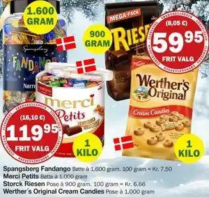 Købmandsgården Werther´s Original Cream Candies, DKK 59.95 tilbud
