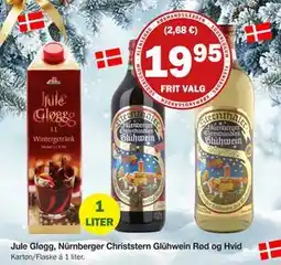 Købmandsgården Jule Gløgg, Nürnberger Christstern Glühwein Rød og Hvid, DKK 19.95 tilbud
