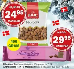 Købmandsgården Anthon Berg Ren Rå Marcipan, DKK 29.95 tilbud