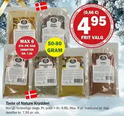 Købmandsgården Taste of Nature Krydderi, DKK 4.95 tilbud