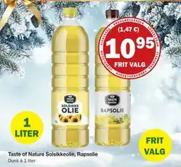 Købmandsgården Taste of Nature Solsikkeolie, Rapsolie, DKK 10.95 tilbud