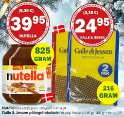 Købmandsgården Galle & Jessen pålægchokolade, DKK 24.95 tilbud