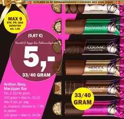 Købmandsgården Anthon Berg Marzipan Bar, DKK 5 tilbud