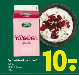 Coop 365 Arla Fynbo kirsebærsauce tilbud