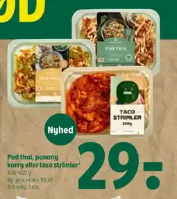 Coop 365 Pad thai, panang karry eller taco strimler tilbud