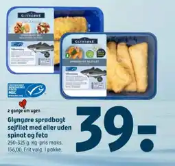 Coop 365 Glyngøre sprødbagt sejfilet med eller uden spinat og feta tilbud