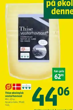 Coop 365 Thise økologisk vesterhavsost tilbud