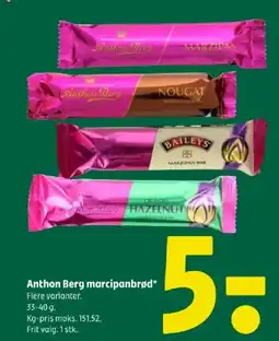 Coop 365 Anthon Berg marcipanbrød tilbud