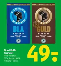 Coop 365 Cirkel Kaffe formalet tilbud