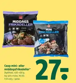 Coop 365 Coop mini- eller middagsfrikadeller tilbud