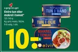 Coop 365 Elvira tun eller makrel i tomat tilbud