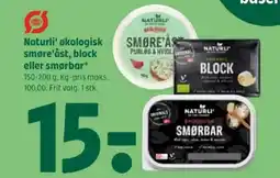 Coop 365 Naturli' økologisk smøre'åst, block eller smørbar tilbud