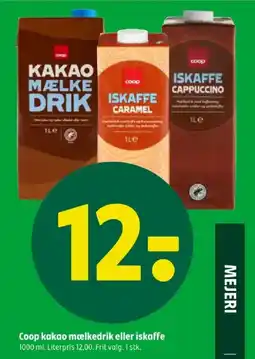 Coop 365 Coop kakao mælkedrik eller iskaffe tilbud