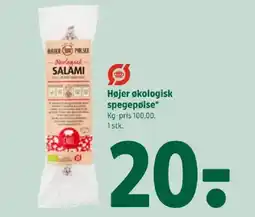 Coop 365 Højer økologisk spegepølse tilbud