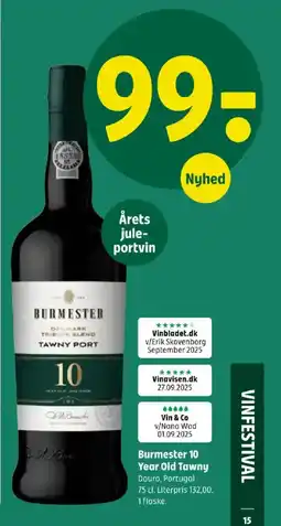 Coop 365 Burmester 10 Year Old Tawny tilbud