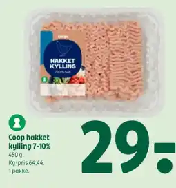 Coop 365 Coop hakket kylling 7-10% tilbud