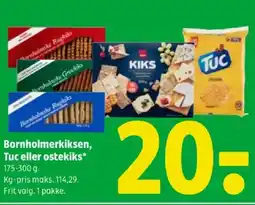 Coop 365 Bornholmerkiksen, Tuc eller ostekiks tilbud