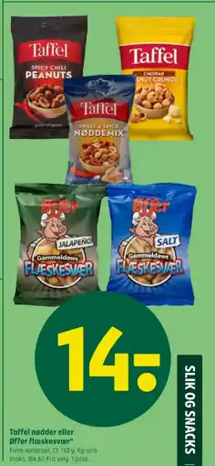 Coop 365 Taffel nødder eller øffer flæskesvær tilbud