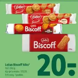 Coop 365 Lotus Biscoff kiks tilbud