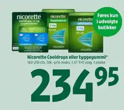 Coop 365 Nicorette Cooldrops eller tyggegummi tilbud