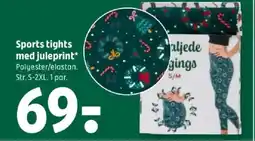 Coop 365 Sports tights med juleprint tilbud