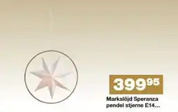 Bauhaus Markslöjd Speranza pendel stjerne E14 tilbud