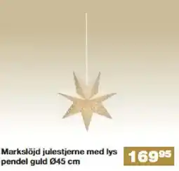 Bauhaus Markslöjd julestjerne med lys pendel guld 045 cm tilbud