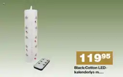 Bauhaus Black:Cotton LED- kalenderlys m. tilbud