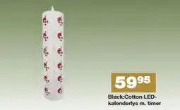 Bauhaus Black:Cotton LED- kalenderlys m. timer tilbud