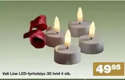 Bauhaus Veli Line LED-fyrfadslys 3D hvid tilbud