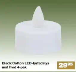 Bauhaus Black:Cotton LED-fyrfadslys mat hvid tilbud
