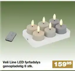 Bauhaus Veli Line LED fyrfadslys genopladelig tilbud