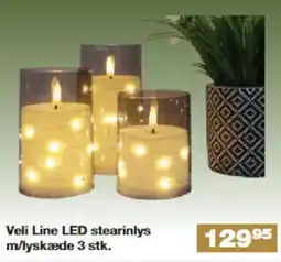 Bauhaus Veli Line LED stearinlys m/lyskæde tilbud