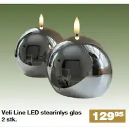 Bauhaus Veli Line LED stearinlys glas tilbud