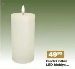 Bauhaus Black:Cotton LED-bloklys tilbud