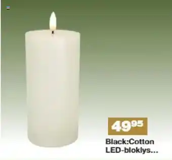 Bauhaus Black:Cotton LED-bloklys tilbud