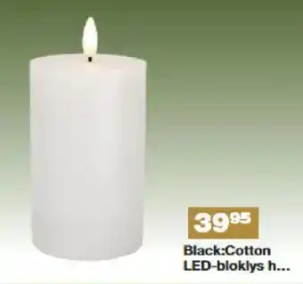 Bauhaus Black:Cotton LED-bloklys hvid tilbud