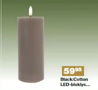 Bauhaus Black:Cotton LED-bloklys tilbud